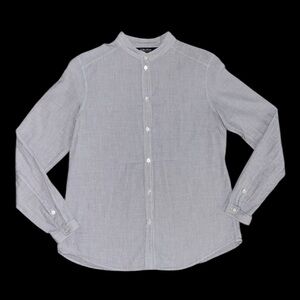 ‘S MaxMara Lightweight Button Up Stan Up Collar Shirt in White Size Medium